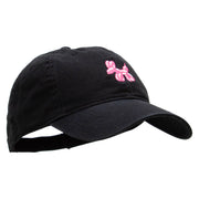 Balloon Animal Embroidered Garment Washed Cotton Twill Cap - Black OSFM