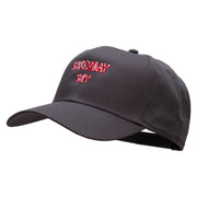 Birthday Boy Embroidered Solid Cotton Twill Pro Style Cap - Charcoal OSFM