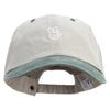 Two Gesture with FIngers Embroidered Pigment Dyed Wash Cap - Beige-Green OSFM