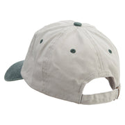 Two Gesture with FIngers Embroidered Pigment Dyed Wash Cap - Beige-Green OSFM