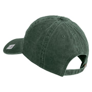 US Marine Corps Retired Design Embroidered Washed Solid Pigment Dyed Cotton Twill Brass Buckle Cap - Dk-Green OSFM
