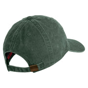 US Marine Corps Retired Design Embroidered Washed Solid Pigment Dyed Cotton Twill Brass Buckle Cap - Dk-Green OSFM