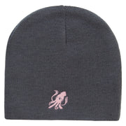 Squid Embroidered 8 Inch Short Beanie - Dk-Grey OSFM