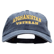 Afghanistan Veteran Embroidered Washed Cotton Brass Buckle Cap