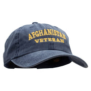 Afghanistan Veteran Embroidered Washed Cotton Brass Buckle Cap