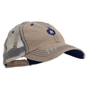 Present Ornament Embroidered Low Profile Special Cotton Mesh Cap - Khaki OSFM