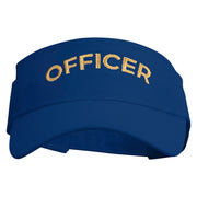 Officer Embroidered Cotton Twill Sun Visor - Royal OSFM