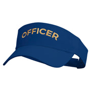 Officer Embroidered Cotton Twill Sun Visor - Royal OSFM