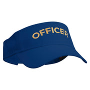 Officer Embroidered Cotton Twill Sun Visor - Royal OSFM