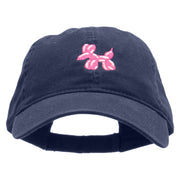 Balloon Animal Embroidered Garment Washed Cotton Twill Cap - Navy OSFM