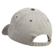 Two Gesture with FIngers Embroidered Pigment Dyed Wash Cap - Beige-Brown OSFM