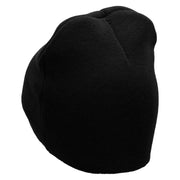 Squid Embroidered 8 Inch Short Beanie - Black OSFM