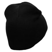 Squid Embroidered 8 Inch Short Beanie - Black OSFM