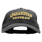 Afghanistan Veteran Embroidered Washed Cotton Brass Buckle Cap