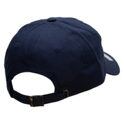 Officially Licensed United States Navy Circle Emblem Unstructured Low Profile 6 panel Cotton Cap - Navy OSFM