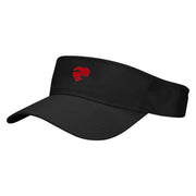 Hand Heart Embroidered Cotton Twill Sun Visor - Black OSFM