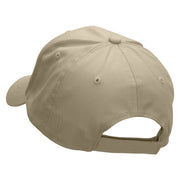 Keep Smiling Embroidered Low Profile Structured  Cap - Khaki OSFM