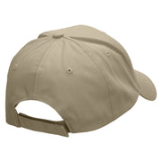 Keep Smiling Embroidered Low Profile Structured  Cap - Khaki OSFM