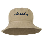 Alaska Embroidered Pigment Dyed Bucket Hat