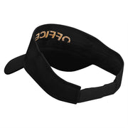 Officer Embroidered Cotton Twill Sun Visor - Black OSFM