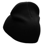 Beamed 16th Note Embroidered Short Beanie