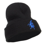 Antelope Emblem Embroidered Long Beanie