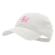 Balloon Animal Embroidered Garment Washed Cotton Twill Cap - White OSFM