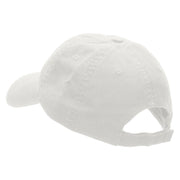 Balloon Animal Embroidered Garment Washed Cotton Twill Cap - White OSFM