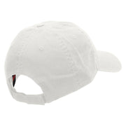 Balloon Animal Embroidered Garment Washed Cotton Twill Cap - White OSFM