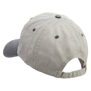 Two Gesture with FIngers Embroidered Pigment Dyed Wash Cap - Beige-Black OSFM