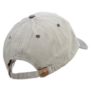 Two Gesture with FIngers Embroidered Pigment Dyed Wash Cap - Beige-Black OSFM