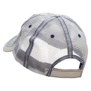 Bison And Mountains Embroidered Low Profile Special Cotton Mesh Cap - Putty OSFM