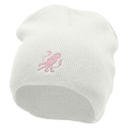 Squid Embroidered 8 Inch Short Beanie