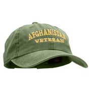 Afghanistan Veteran Embroidered Washed Cotton Brass Buckle Cap