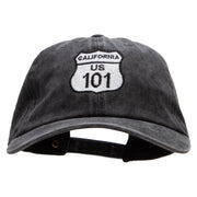 US 101 Embroidered Unstructured Cotton Cap