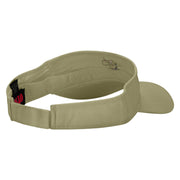 Hand Heart Embroidered Cotton Twill Sun Visor - Khaki OSFM