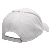 Keep Smiling Embroidered Low Profile Structured  Cap - White OSFM