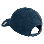 Golden US Submarine Embroidered Washed Solid Pigment Dyed Cotton Twill Brass Buckle Cap - Navy OSFM