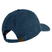 Golden US Submarine Embroidered Washed Solid Pigment Dyed Cotton Twill Brass Buckle Cap - Navy OSFM
