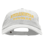 Afghanistan Veteran Embroidered Washed Cotton Brass Buckle Cap