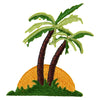 Two Palm Trees in Sunset Embroidered Patch