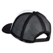 Fly Black Patched Summer Foam Mesh Trucker Cap - Black White OSFM