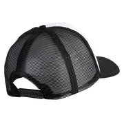 Fly Black Patched Summer Foam Mesh Trucker Cap - Black White OSFM