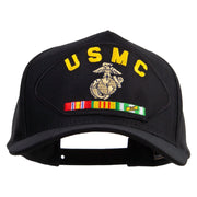 Licensed USMC Patched Snapback Hat Made in USA - Black OSFM