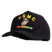 Licensed USMC Patched Snapback Hat Made in USA - Black OSFM