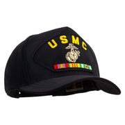 Licensed USMC Patched Snapback Hat Made in USA - Black OSFM