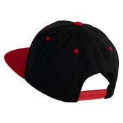Trainer Red Monster Hunter Patched Classic Snapback Wool Blend 2 Tone Cap - Black-Red OSFM