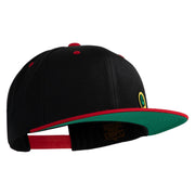 Trainer Red Monster Hunter Patched Classic Snapback Wool Blend 2 Tone Cap - Black-Red OSFM