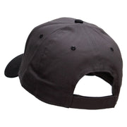 Small Yellow Decorative Butterfly Patched Two Tone Cotton Twill Low Profile Strap Cap - Black-Charcoal OSFM