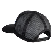 U.S. Air Force Seal Logo Blue Patched Solid Cotton Twill Mesh Prostyle Cap - Black OSFM